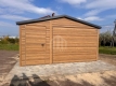 Ogłoszenie - Garaż blaszany 5x6 - brama uchylna - drzwi - winchester - drewnopodobny - rynny - dach dwuspadowy SO188. Miniaturka 3