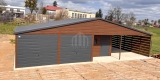 Ogłoszenie - Garaż blaszany 9x6m + wiata 4m + wnęka 2x brama uchylna drzwi - 3x okno drewnopodobny dach SO197. Miniaturka 7