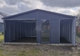 Ogłoszenie - Garaż blaszany 6x5,8m - Brama uchylna - drzwi - okno - antracyt - blachodachówka - dach dwuspadowy TS1145. Miniaturka 4