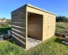 Ogłoszenie - Schowek domek ogrodowy 2x2m + wiata 1,5m - drzwi - winchester - drewnopodobny - dach spad w tył TS1160. Miniaturka 3