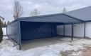 Ogłoszenie - Garaż blaszany 6x6 m + 2x wiata - brama segmentowa - okno - antracyt - rynny - dach dwuspadowy TS1283. Miniaturka 3