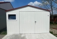 Ogłoszenie - Garaż blaszany 5x6m - brama dwuskrzydłowa - 2x okno - biały - wiśnia - dach dwuspadowy TS1312. Miniaturka 3