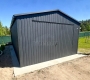 Ogłoszenie - Garaż blaszany 5x6 m - brama uchylna - drzwi - antracyt - rynny - dach dwuspadowy TS1310. Miniaturka 3