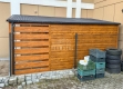 Ogłoszenie - Schowek - domek ogrodowy 2,5x4m + wiata 1,5 m - drzwi - jasny orzech - drewnopodobny - rynny - dach spad w bok  TS1154. Miniaturka 4