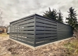 Ogłoszenie - Garaż blaszany 6x6 + wiata 3x6m - brama uchylna - drzwi - antracyt - dach spad w tył TS1282. Miniaturka 4
