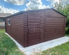Ogłoszenie - Garaż blaszany 6x6 m - brama uchylna - drzwi - okno - ciemny brąz - dach dwuspadowy - rynny TS1319. Miniaturka 3