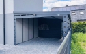 Ogłoszenie - Carport - wiata samochodowa 3,5x6 m - pomieszczenie gospodarcze - drzwi - okno - antracyt - dach spad w bok TS1335. Miniaturka 4