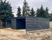 Ogłoszenie - Garaż blaszany 6x6 + wiata 3x6m - brama uchylna - drzwi - antracyt - dach spad w tył TS1282. Miniaturka 5