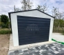 Ogłoszenie - Garaż blaszany 4x5 m - brama uchylna - drzwi - biały - antracyt - rynny - dach dwuspadowy TS1302. Miniaturka 3