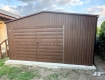 Ogłoszenie - Garaż blaszany 5x6 m - brama dwuskrzydłowa - drzwi - 5x okno drewnopodobny - rynny dach TS1309. Miniaturka 5