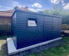 Ogłoszenie - Schowek - domek ogrodowy 4,5x2m - brama dwuskrzydłowa - okno - antracyt - dach spad w tył TS1156. Miniaturka 5