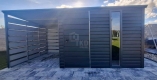 Ogłoszenie - Schowek - domek ogrodowy 3x3m - wiata 3m - drzwi - okno - antracyt - spad dachu do tyłu TKD433. Miniaturka 4
