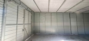 Ogłoszenie - Hala - garaż blaszany 9,5x9m - 2 x brama dwuskrzydłowa - drzwi - jasny srebrny - antracyt - dach spad w tył TKD426. Miniaturka 4
