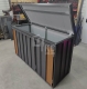 Ogłoszenie - Zabudowa koszy na śmieci wiata śmietnikowa obudowa kubłów 177x65x110 cm 3x120L antracyt + jasny orzech TKD449. Miniaturka 5