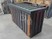 Ogłoszenie - Zabudowa koszy na śmieci wiata śmietnikowa obudowa kubłów 177x65x110 cm 3x120L antracyt + jasny orzech TKD449. Miniaturka 6