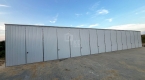 Ogłoszenie - Hala blaszana 24x8m - 8x brama dwuskrzydłowa - biały - dach spad w tył  TKD410. Miniaturka 5