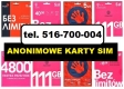 Ogłoszenie - ZAREJESTROWANE KARTY SIM Rzeszów Anonimowe karty Zdalna Rejestracja Online Starterów. Miniaturka 1