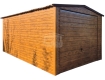 Ogłoszenie - Garaż blaszany 3,5x6m - Brama uchylna - automat - jasny orzech - drewnopodobny - blachodachówka - Dach dwuspadowy GP673. Miniaturka 1