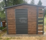 Ogłoszenie - Schowek - domek ogrodowy 2,5x2,5m - wiata 0,5m - drzwi - ciemny orzech - drewnopodobny - dach dwuspadowy GP688. Miniaturka 2
