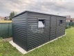 Ogłoszenie - Schowek - Domek Ogrodowy 5,5x2m - drzwi - 2x okno - antracyt - dach spad w tył GP668. Miniaturka 4