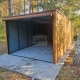 Ogłoszenie - Garaż blaszany 3x6m - brama - jasny orzech - drewnopodobny - dach spad w tył  GP675. Miniaturka 2