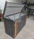 Ogłoszenie - Zabudowa koszy na śmieci wiata śmietnikowa obudowa kubłów 177x65x110 cm 3x120L antracyt + jasny orzech GP710. Miniaturka 3