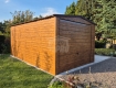 Ogłoszenie - Garaż blaszany 3,5x6m - Brama uchylna - automat - jasny orzech - drewnopodobny - blachodachówka - Dach dwuspadowy GP673. Miniaturka 4