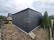 Ogłoszenie - Garaż blaszany 6x6m - wiata 3m - 2x brama - drzwi - antracyt - ciemny orzech - drewnopodobny - dach dwuspadowy  GP683. Miniaturka 3