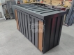 Ogłoszenie - Zabudowa koszy na śmieci wiata śmietnikowa obudowa kubłów 177x65x110 cm 3x120L antracyt + jasny orzech GP710. Miniaturka 6