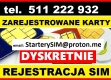 Ogłoszenie - Zarejestrowana karta SIM anonimowy starter telefoniczny polski do komórki esim Gorzów Wielkopolski. Miniaturka 1