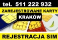 Ogłoszenie - Kraków aktywne karty SIM zarejestrowane startery prepaid Play Orange T-mobile Plus Nju Laycamobile. Miniaturka 1
