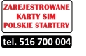 Ogłoszenie - Zarejestrowane karty SIM startery polskie prepaid do telefonu komórkowego dzialajace Opole. Miniaturka 1