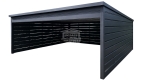 Ogłoszenie - Carport - wiata samochodowa 5x6 m - dodatkowa zabudowa - antracyt - dach spad w tył - rynna GP759. Miniaturka 1
