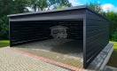 Ogłoszenie - Carport - wiata samochodowa 5x6 m - dodatkowa zabudowa - antracyt - dach spad w tył - rynna GP759. Miniaturka 3