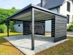 Ogłoszenie - Carport - Wiata samochodowa 6x4 m - dodatkowa zabudowa - antracyt - dach spad w tył - rynna GP760. Miniaturka 5