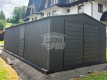 Ogłoszenie - Garaż blaszany 4,5x8 m - brama dwuskrzydłowa - drzwi - antracyt - dach dwuspadowy GP764. Miniaturka 3