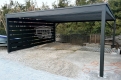 Ogłoszenie - Carport - Wiata samochodowa CarPort 5x5 m - antractyt - dodatkowa zabudowa - dach spad w tył GP737. Miniaturka 2
