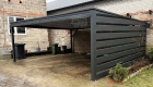 Ogłoszenie - Carport - wiata samochodowa 6x5 m - dodatkowa zabudowa - antracyt - dach spad w tył GP735. Miniaturka 4