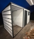 Ogłoszenie - Schowek - domek ogrodowy 2,5x2 m + wiata 2x2 m  - drzwi - okno - biały - dach spad w tył GP747. Miniaturka 4