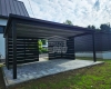 Ogłoszenie - Carport - Wiata samochodowa 6x4 m - dodatkowa zabudowa - antracyt - dach spad w tył - rynna GP760. Miniaturka 2