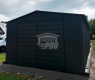 Ogłoszenie - Garaż blaszany 4,5x8 m - brama dwuskrzydłowa - drzwi - antracyt - dach dwuspadowy GP764. Miniaturka 2