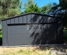 Ogłoszenie - Garaż blaszany 6x5,5 m - brama segmentowa - drzwi - antracyt - blacha na rąbek - dach dwuspadowy GP769. Miniaturka 2