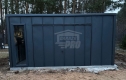 Ogłoszenie - Garaż blaszany 5x5 m - brama uchylna - drzwi - okno - antracyt - blacha na rąbek - dach spad w tył GP742. Miniaturka 2