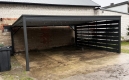 Ogłoszenie - Carport - wiata samochodowa 6x5 m - dodatkowa zabudowa - antracyt - dach spad w tył GP735. Miniaturka 3