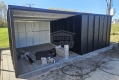 Ogłoszenie - Schowek - domek ogrodowy 2,3x3 m + wiata 3x3 m - drzwi - antracyt - blacha na rąbek - dach spad w tył GP746. Miniaturka 4