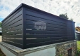 Ogłoszenie - Carport - wiata samochodowa 5x6 m - dodatkowa zabudowa - antracyt - dach spad w tył - rynna GP759. Miniaturka 2