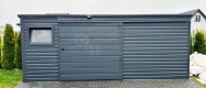 Ogłoszenie - Domek ogrodowy 4,5x2,5 m - drzwi przesuwne - okno - antracyt - dach spad w tył TKD455. Miniaturka 2