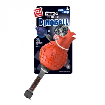 Ogłoszenie - Zabawka dla psa GiGwi Push to Mute Dinoball Triceratops - dinozaur pomarańczowy - 38,44 zł