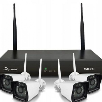 Ogłoszenie - Zestaw monitoringu 4 kamery WIFI Nagrywarka p2p - 690,00 zł