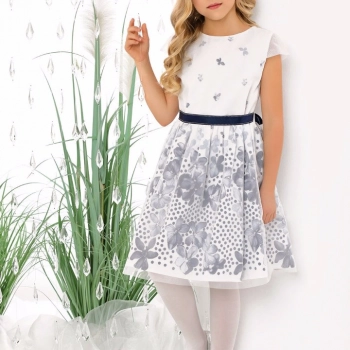 Ogłoszenie - Sukienka dla dziewczynki w pastelowe kwiaty, wizytowa - roz 116 - 129,00 zł